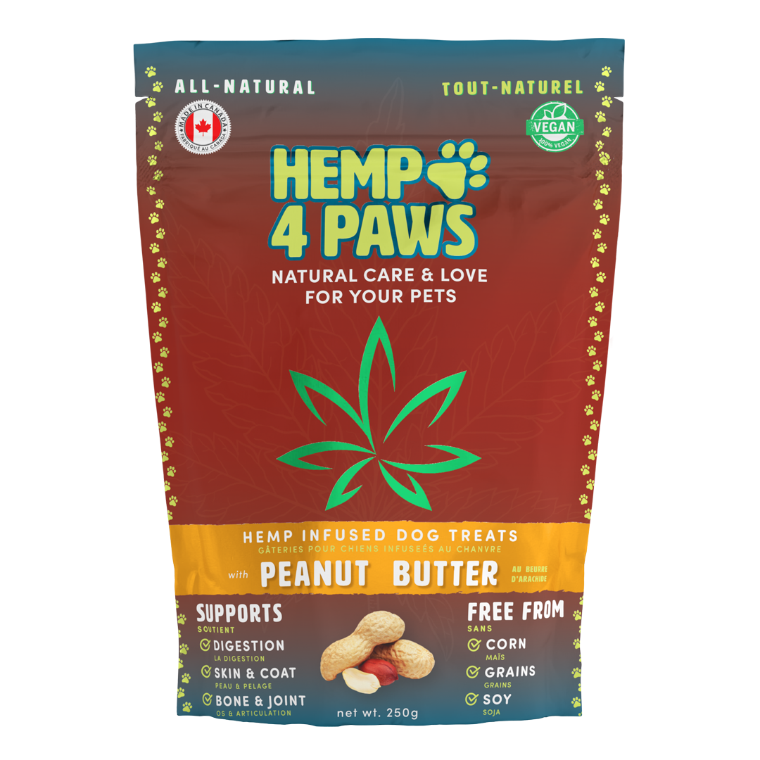 HEMP 4 PAWS DOG TREATS - PEANUT BUTTER