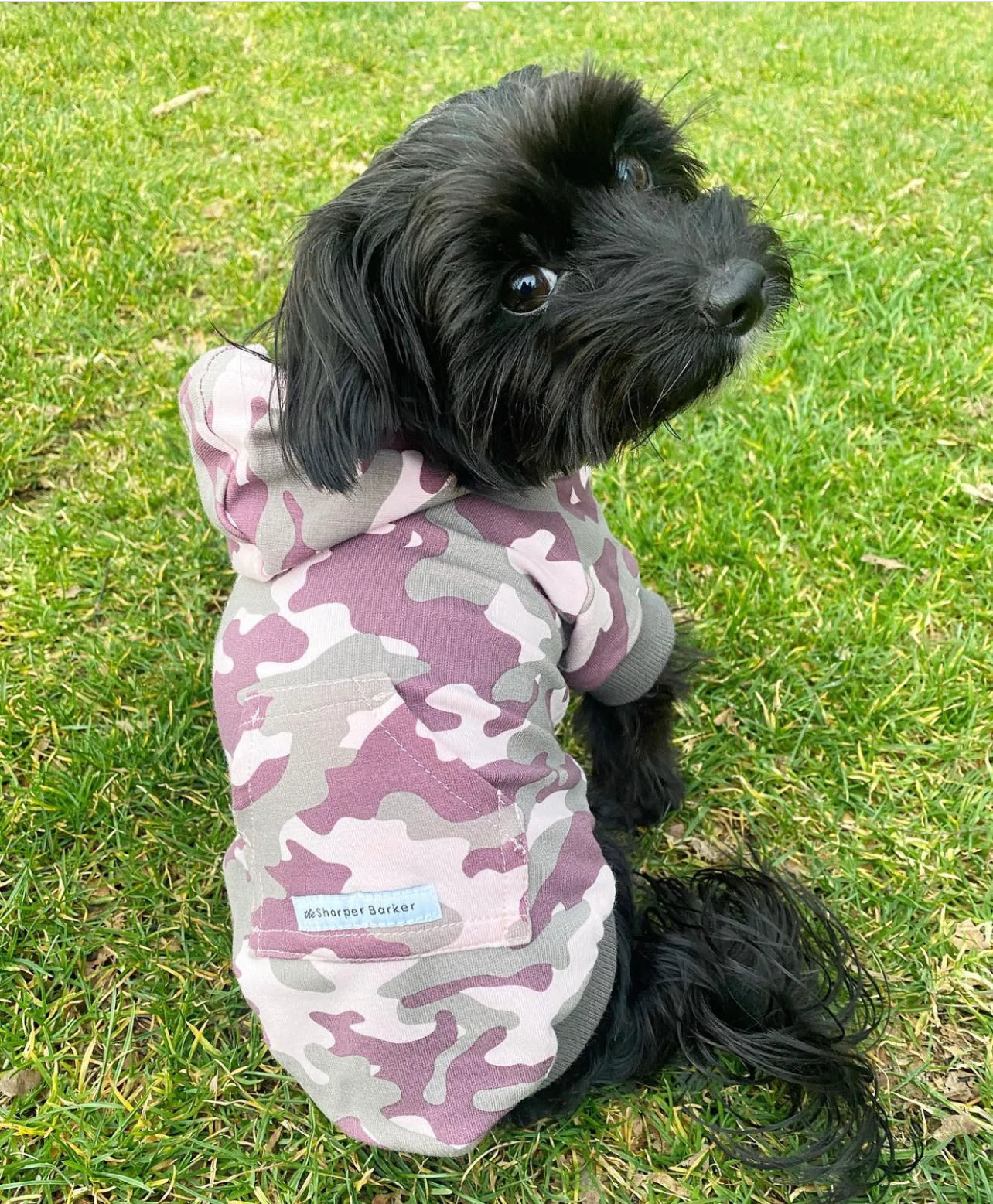 SHARPER BARKER FRENCH TERRY HOODIES EMMA : PINK CAMO
