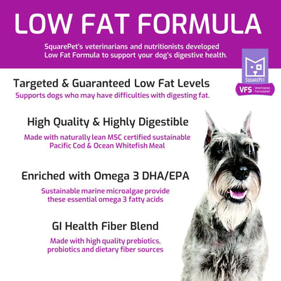 SQUARE PET VFS® LOW FAT GASTRO SUPPORT DRY DOG FOOD