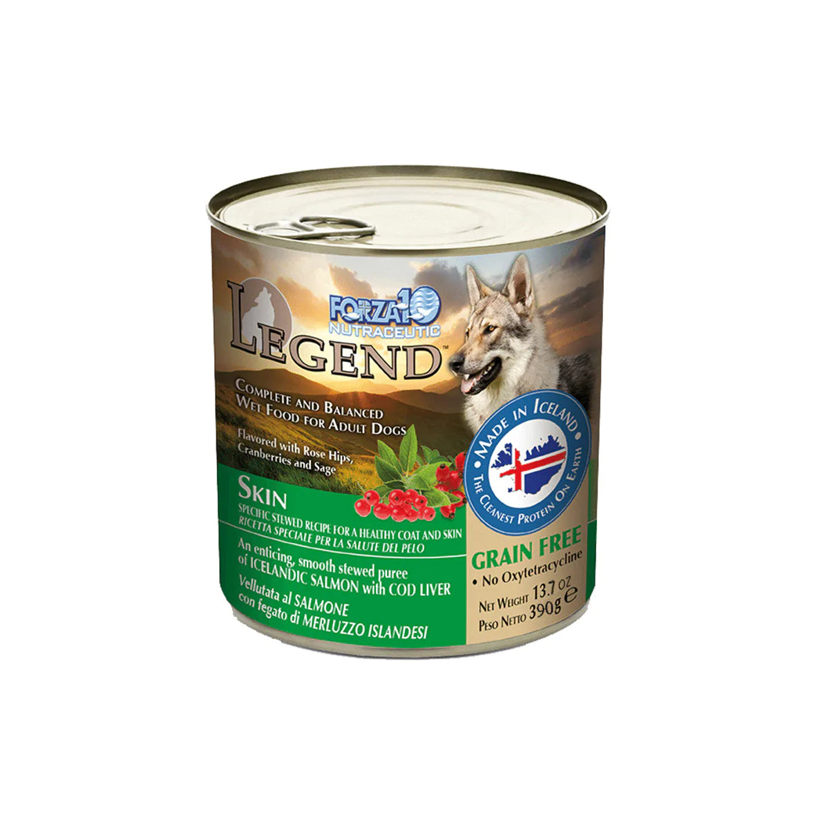 FORZA10 NUTRACEUTIC LEGEND SKIN ICELANDIC FISH RECIPE GRAIN-FREE CANNED DOG FOOD