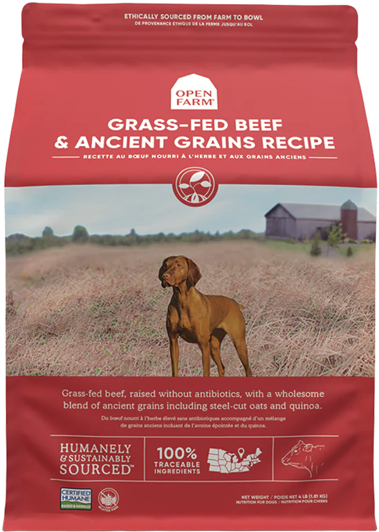OPEN FARM® GRASS-FED BEEF & ANCIENT GRAINS DRY DOG FOOD