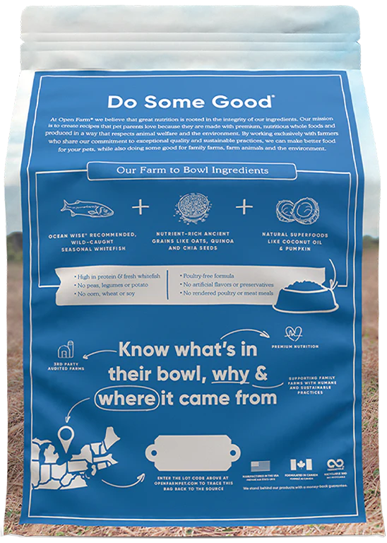 OPEN FARM® WHITEFISH & ANCIENT GRAINS DRY DOG FOOD