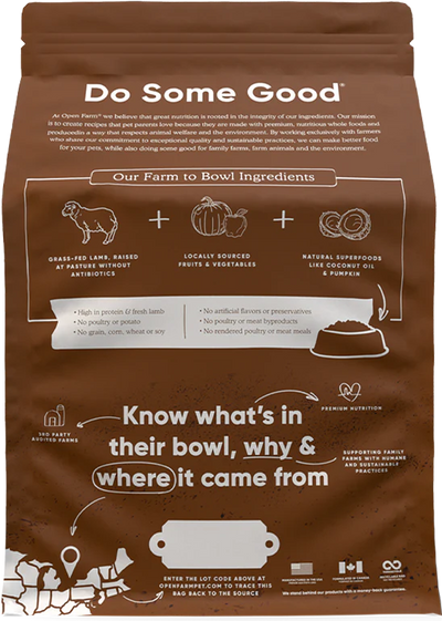 OPEN FARM® PASTURE-RAISED LAMB DRY DOG FOOD