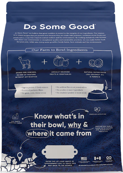 OPEN FARM® NEW ZEALAND VENISON DRY DOG FOOD