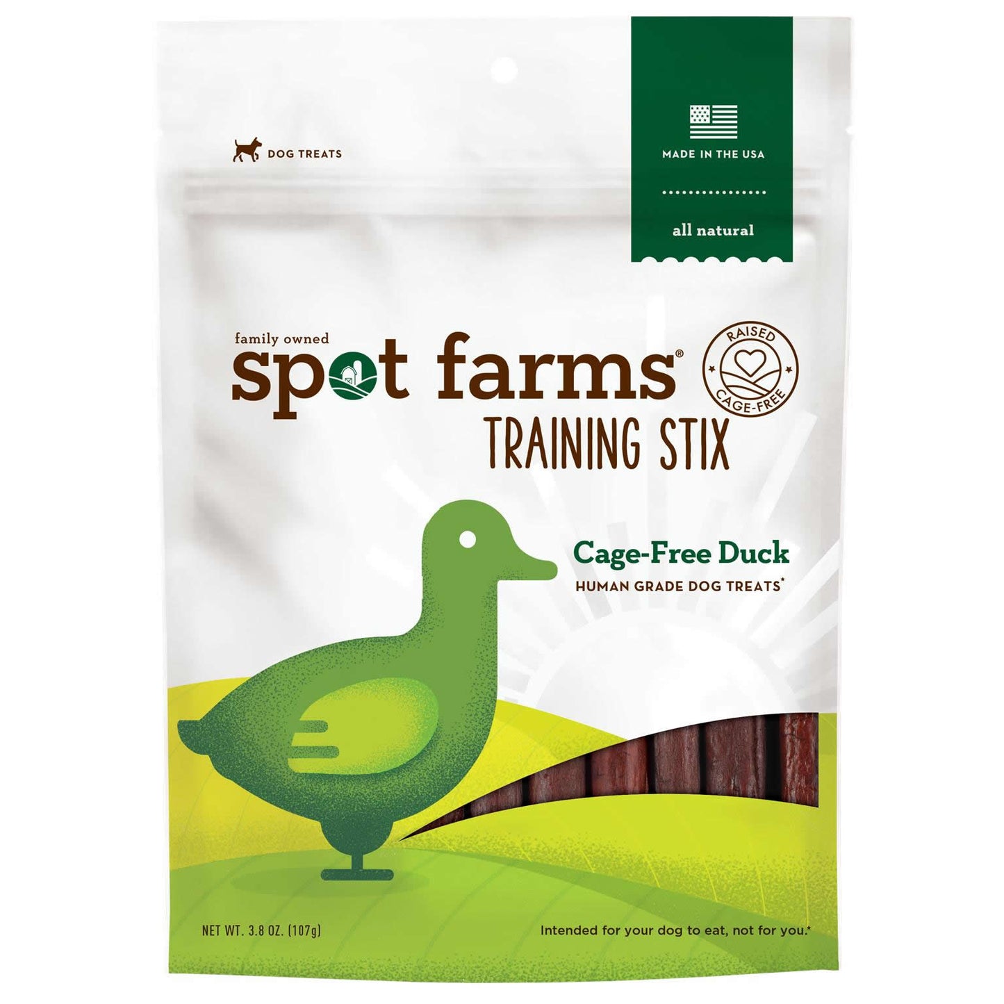 SPOT FARMS ORGANIC DUCK TRAINING STIX DOG TREATS