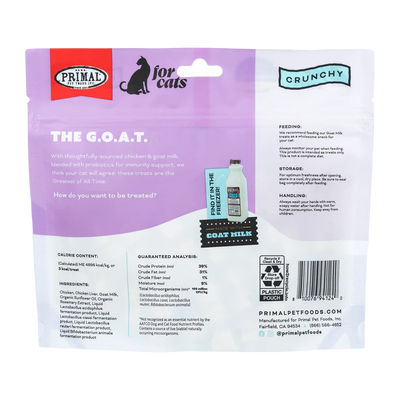PRIMAL THE G.O.A.T. CAT TREAT - CHICKEN & GOAT MILK