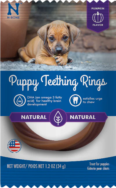 N-BONE PUPPY TEETHING RINGS PUMPKIN FALVOR PUMPKIN FLAVOR