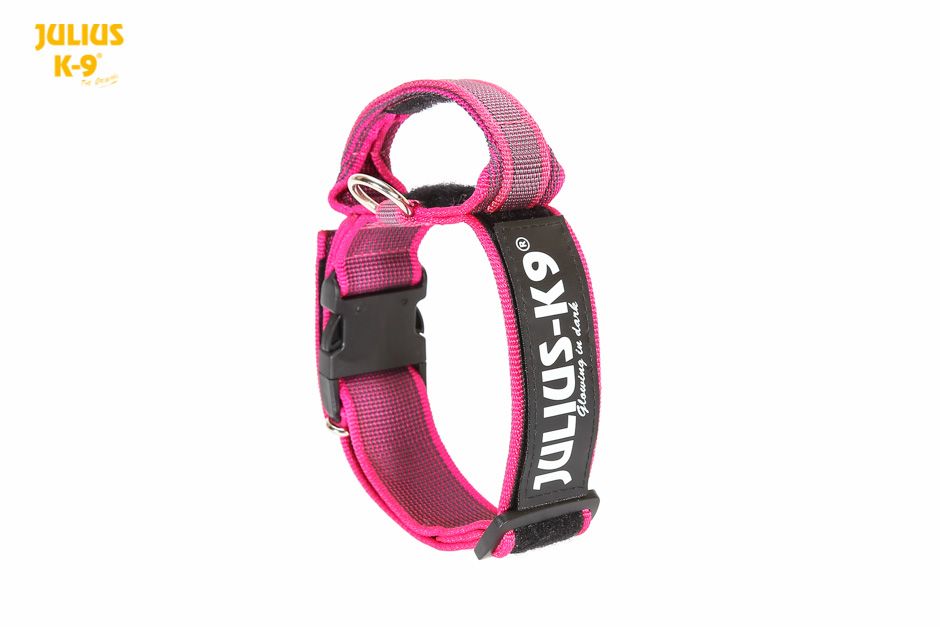 JULIUS-K9 IDC® COLLAR WITH SAFETY LOCK & HANDLE - LARGE 50MM THICK