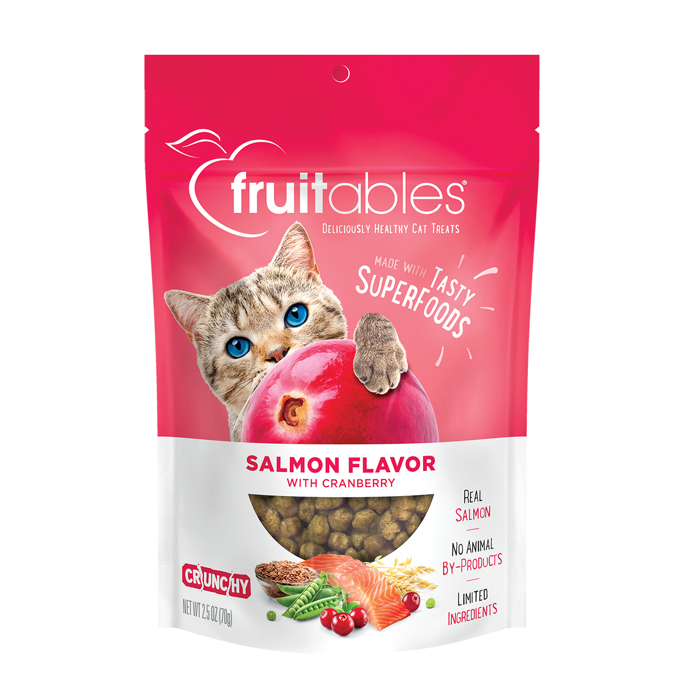 FRUITABLES SALMON & CRANBERRY CAT TREATS
