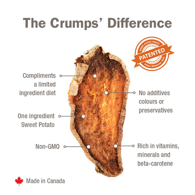 CRUMPS NATURALS SWEET POTATO WITH LIVER DOG TREATS