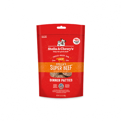 STELLA & CHEWY'S®  SUPER BEEF DINNER PATTIES FREEZE-DRIED RAW DOG FOOD