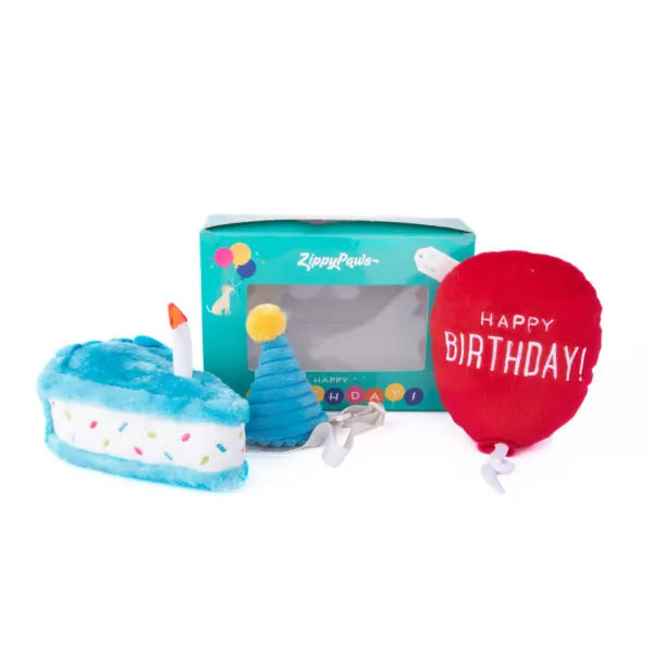 ZIPPY PAWS PUP BIRTHDAY BOX BLUE