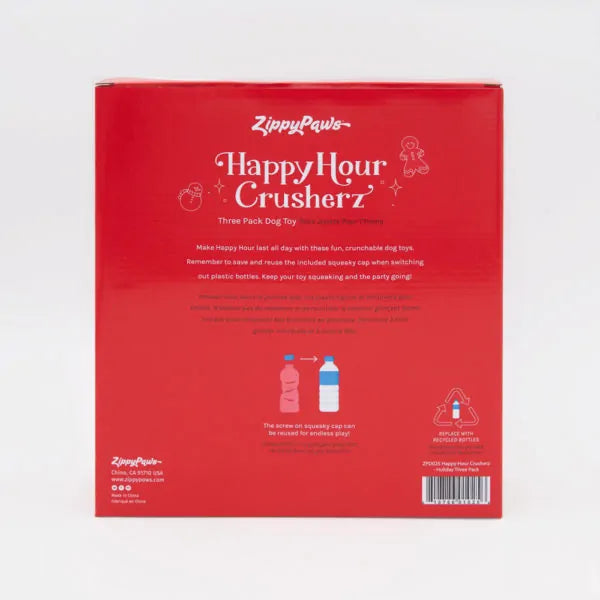 ZIPPY PAWS HOLIDAY HAPPY HOUR CRUSHERZ : 3 PACK