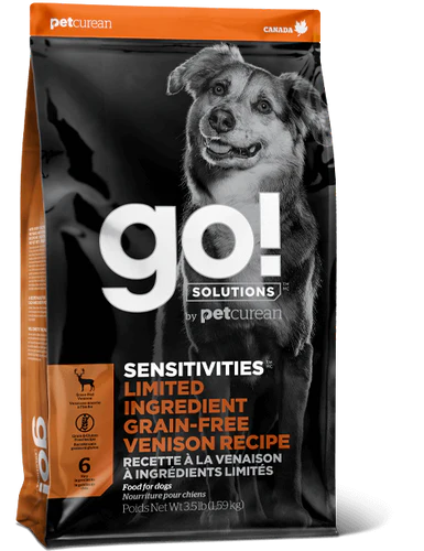 GO! SOLUTIONS SENSITIVITIES  LIMITED INGREDIENT GRAIN-FREE VENISON RECIPE DOG FOOD