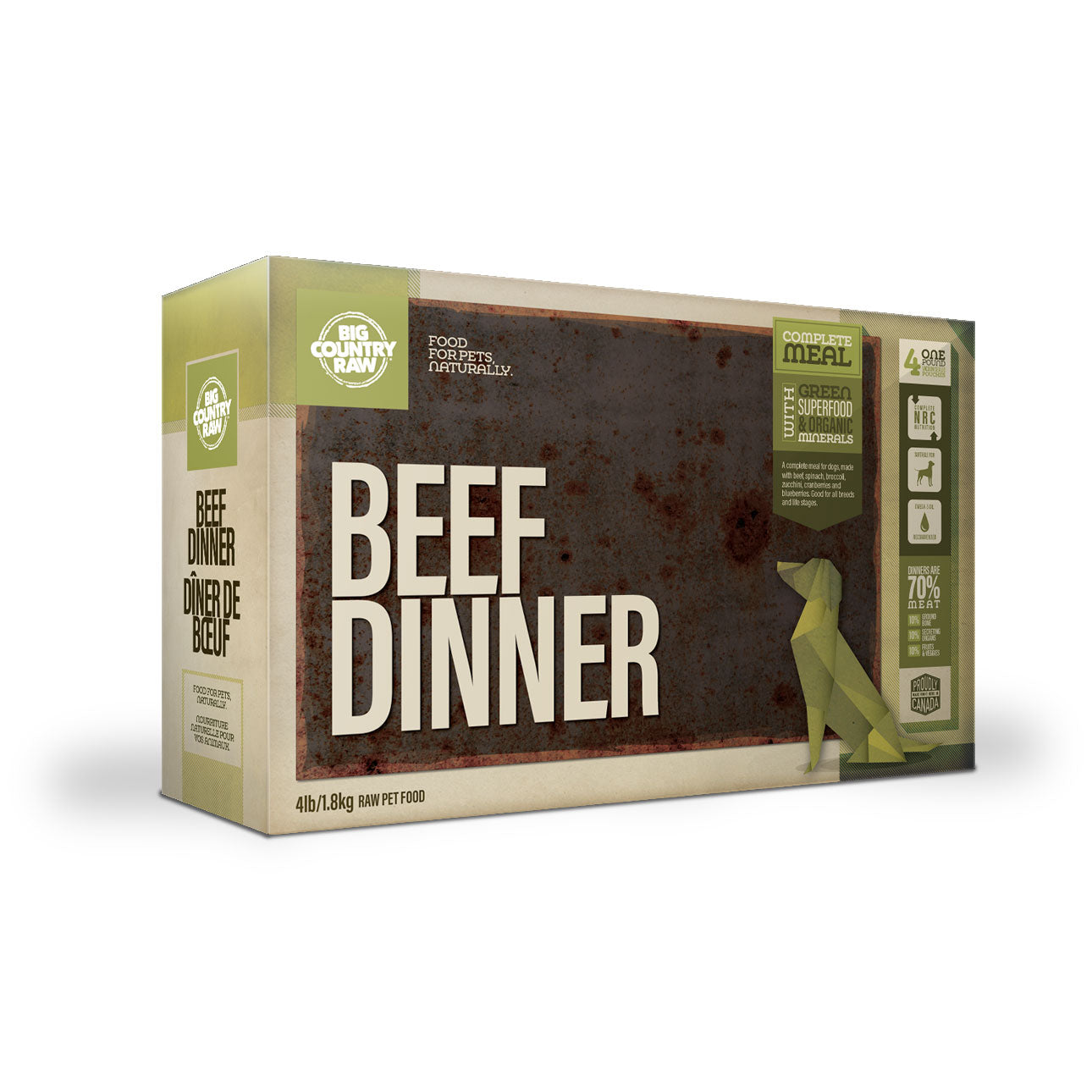BIG COUNTRY RAW DINNER CARTON - BEEF