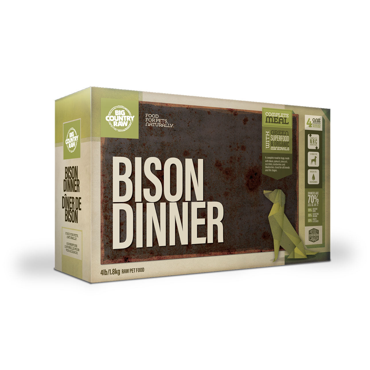 BIG COUNTRY RAW DINNER CARTON - BISON