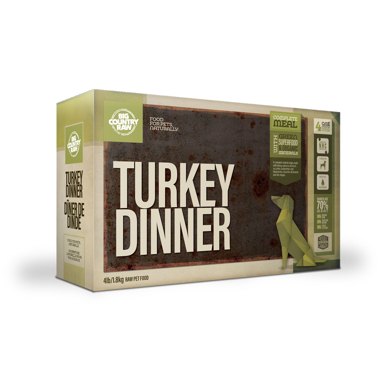 BIG COUNTRY RAW DINNER CARTON - TURKEY