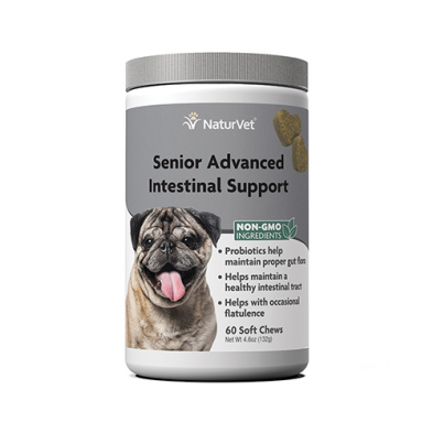 NATURVET® SENIOR INTESTINAL SUPPORT SOFT CHEW FOR DOGS (60 CT)