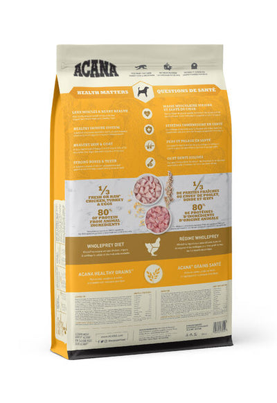 ACANA HEALTHY GRAINS FREE RUN POULTRY RECIPE DRY FOOD