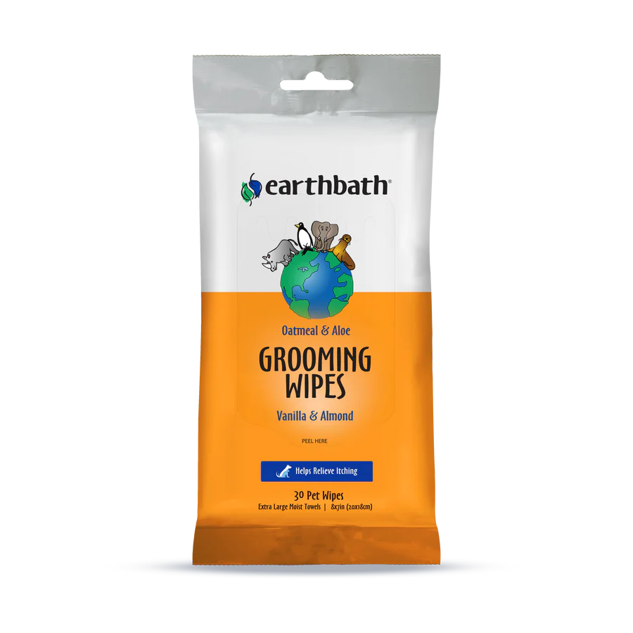 EARTHBATH - GROOMING WIPES : OATMEAL & ALOE