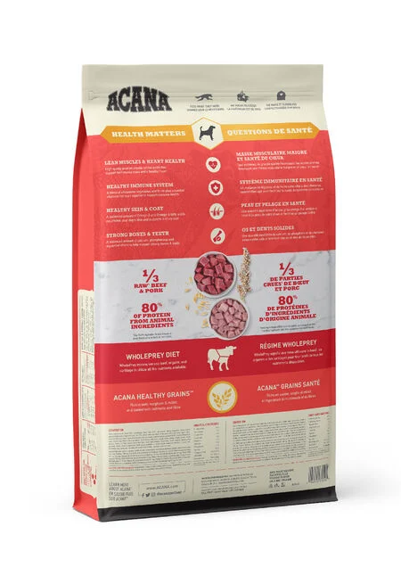 ACANA HEALTHY GRAINS RANCH-RAISED RED MEAT RECIPE DRY FOOD