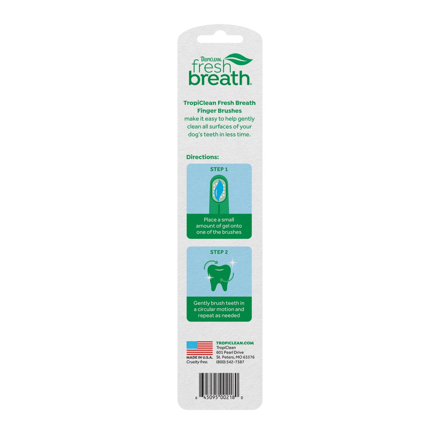 TROPICLEAN FRESH BREATH FINGER BRUSHES FOR DOGS