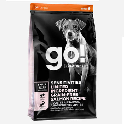 GO! SOLUTIONS SENSITIVITIES LIMITED INGREDIENT SMALL BITES SALMON RECIPE DOG FOOD