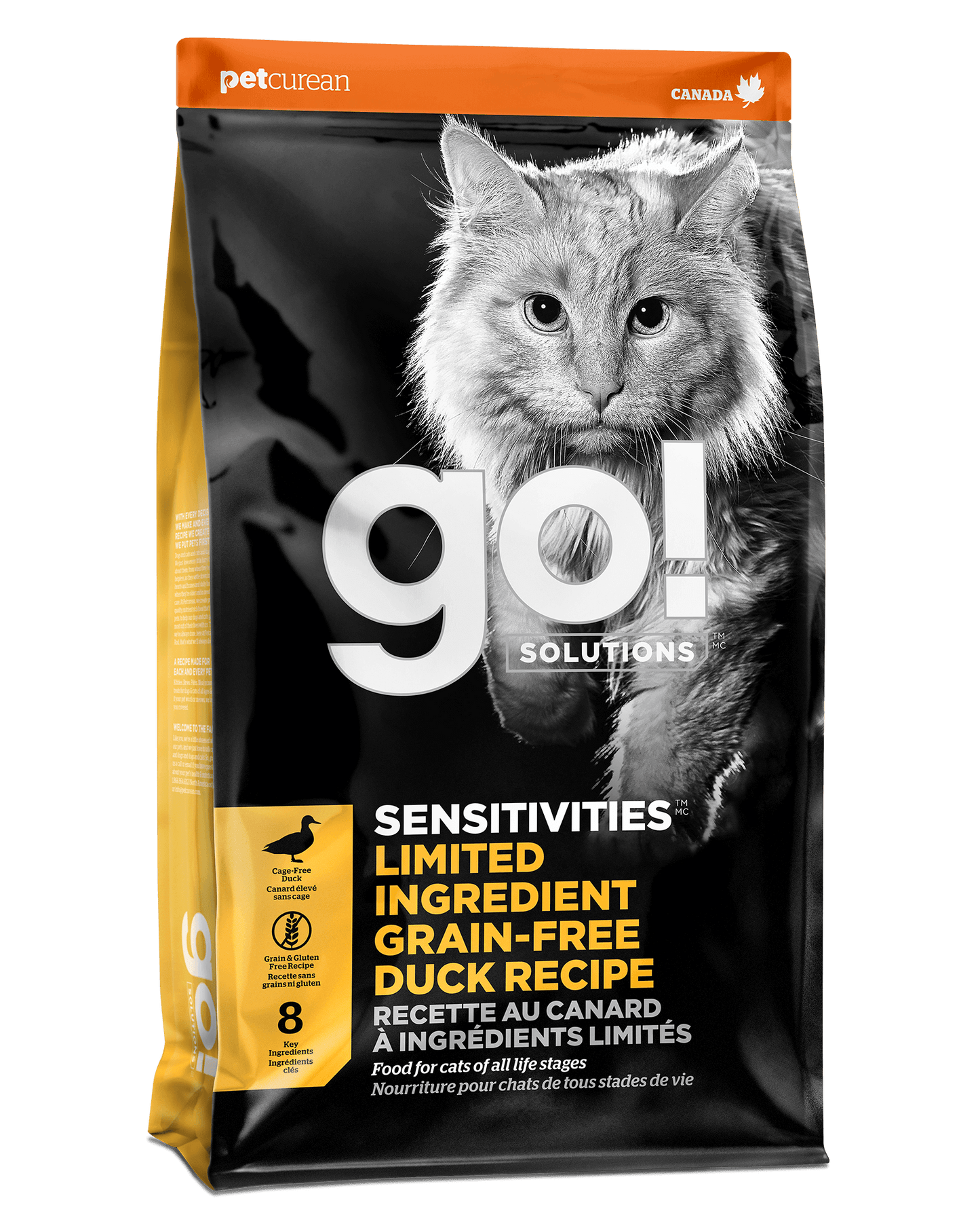 GO! SOLUTIONS SENSITIVITIES  LIMITED INGREDIENT GRAIN-FREE DUCK RECIPE CAT FOOD