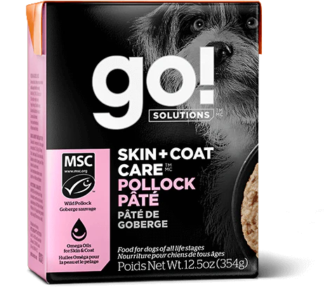 GO! SOLUTIONS SKIN + COAT CARE  POLLOCK PÂTÉ WITH GRAINS FOR DOGS