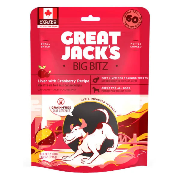 GREAT JACK S DOG TREATS LIVER WITH CRANBERRY Bright Eyes