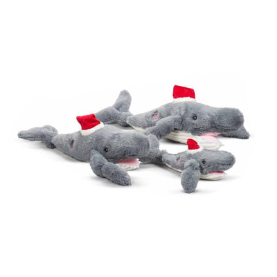 HUGGLE HOUNDS HOLIDAY KNOTIE DOG TOY - WHALE OF SANTA