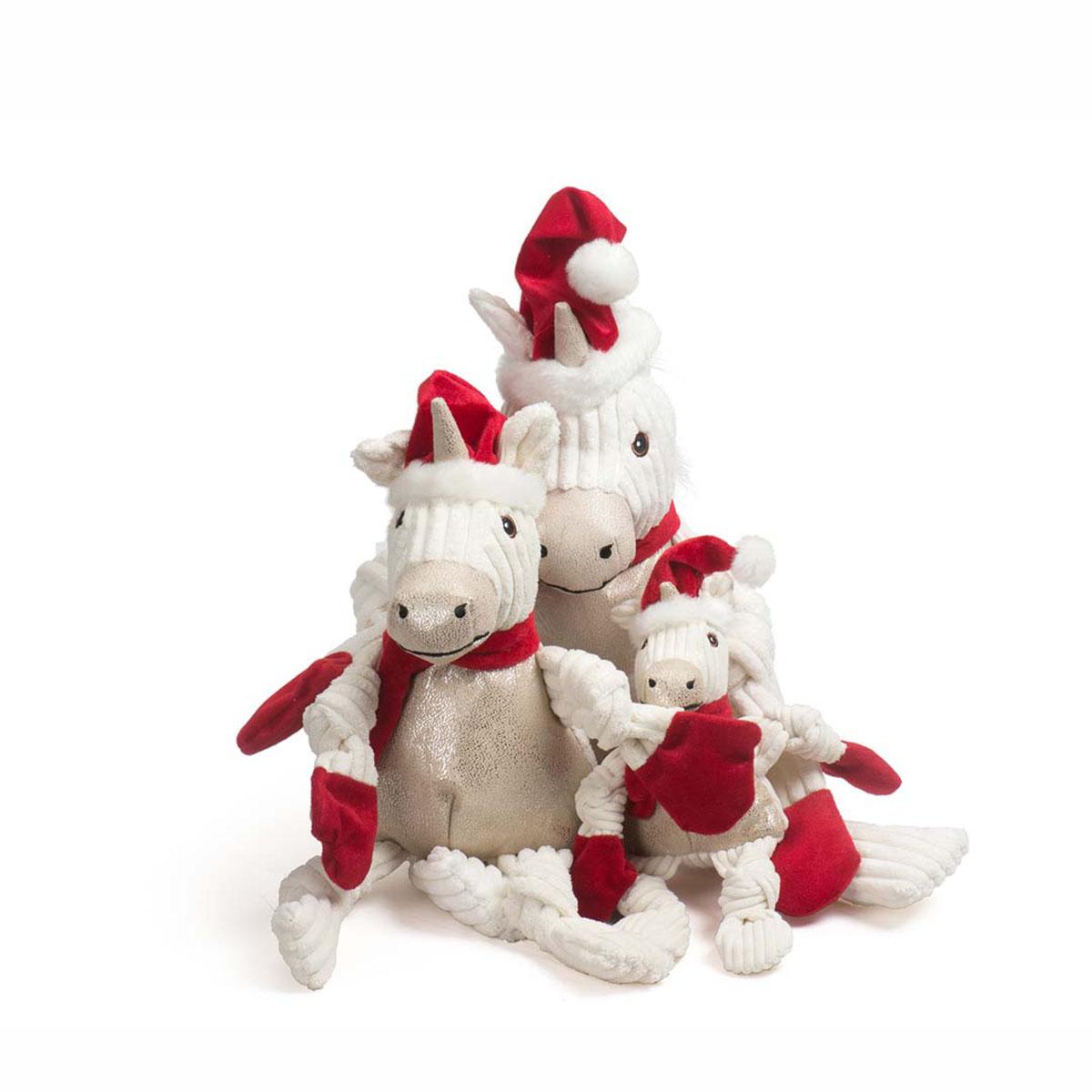 HUGGLE HOUNDS HOLIDAY KNOTIE DOG TOY - STARLIGHT UNICORN