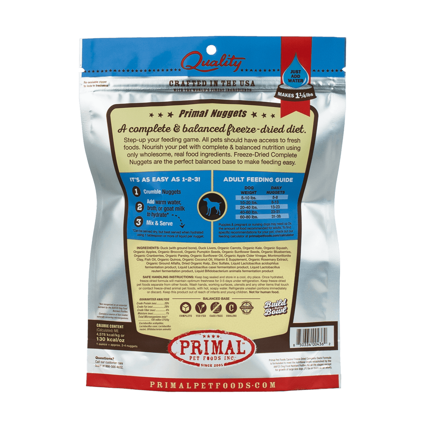 PRIMAL FREEZE-DRIED NUGGETS : DUCK