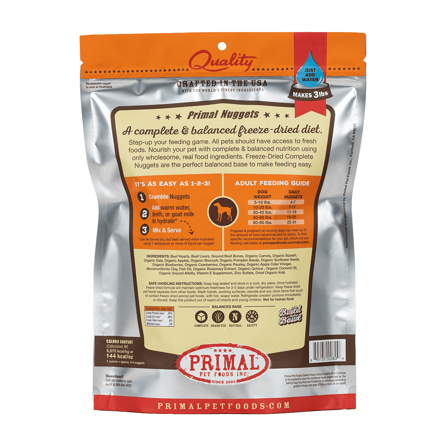 PRIMAL FREEZE-DRIED NUGGETS : BEEF