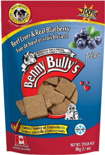 BENNY BULLY PURE BEEF LIVER + REAL BLUEBERRY DOG TREATS