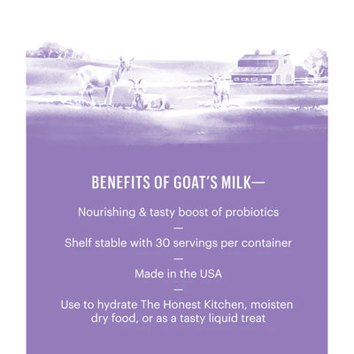 HONEST KITCHEN DAILY BOOSTERS:  INSTANT GOAT'S MILK WITH PROBIOTICS