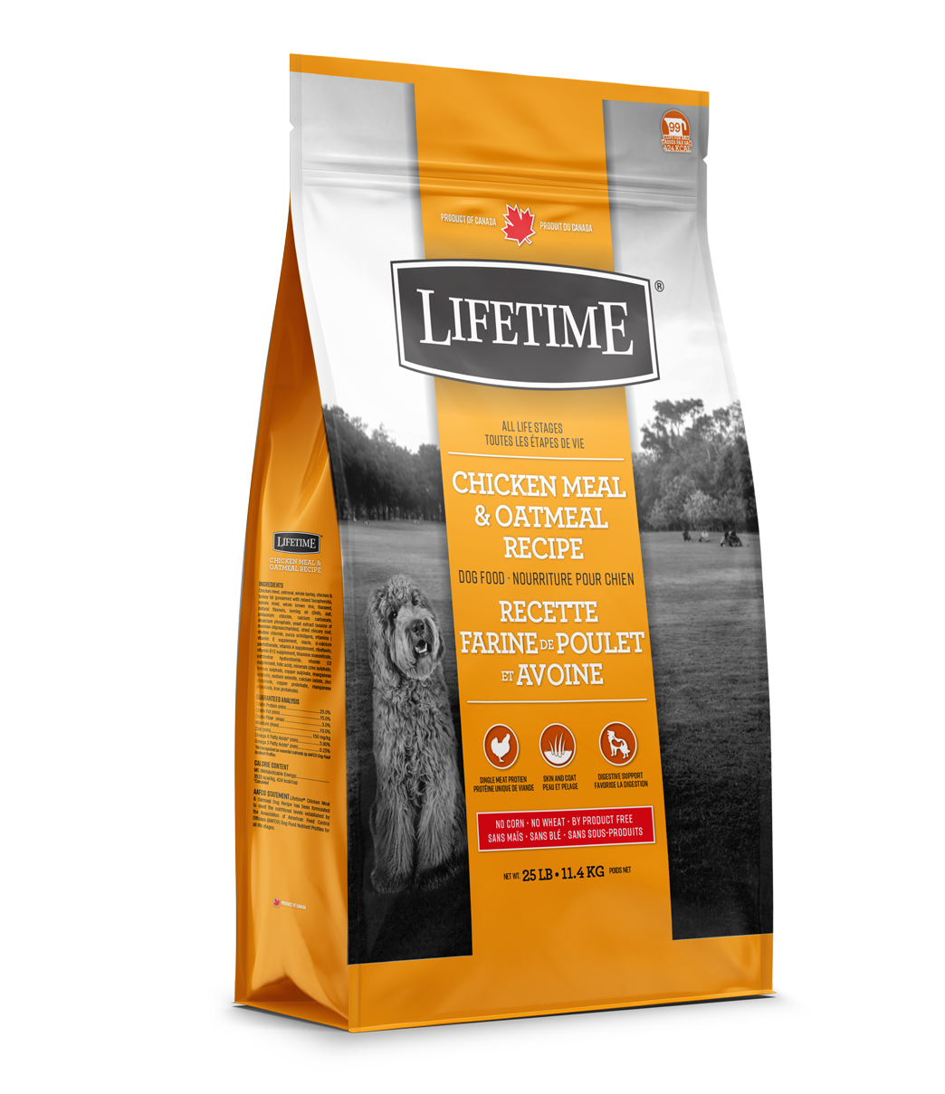 LIFETIME CHICKEN & OATMEAL DOG DRY FOOD