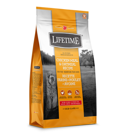 LIFETIME CHICKEN & OATMEAL DOG DRY FOOD