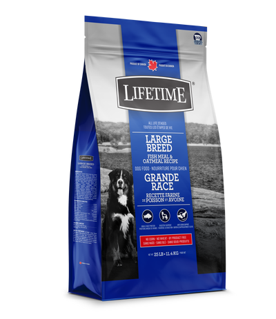 LIFETIME FISH & OATMEAL LARGE BREED DOG DRY FOOD