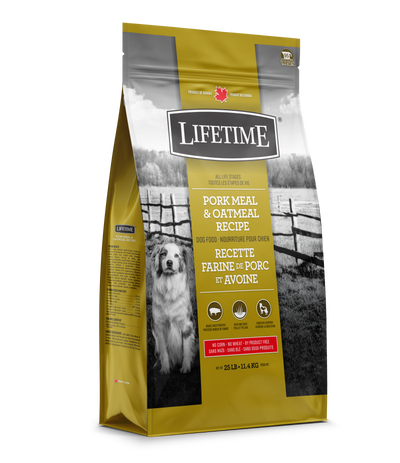 LIFETIME PORK & OATMEAL DOG DRY FOOD