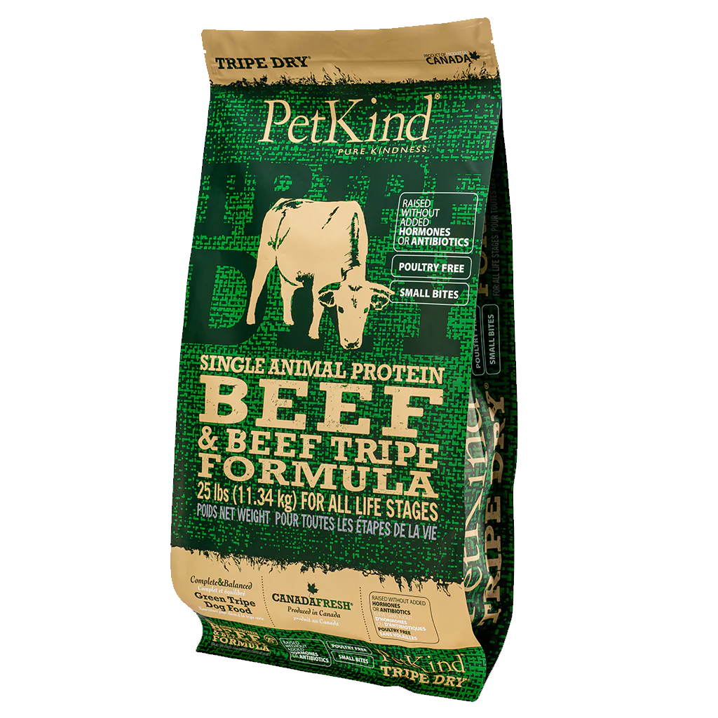 PETKIND® TRIPE DRY® SINGLE ANIMAL PROTEIN BEEF & BEEF TRIPE FORMULA DRY DOG FOOD