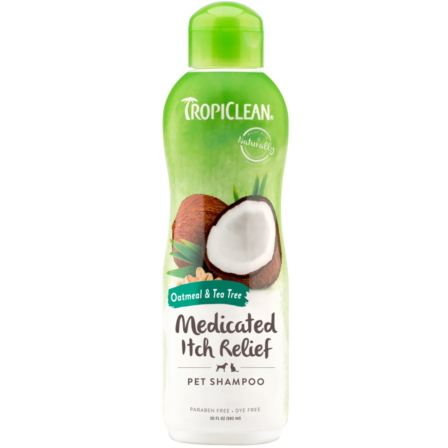 TROPICLEAN OATMEAL & TEA TREE MEDICATED ITCH RELIEF SHAMPOO