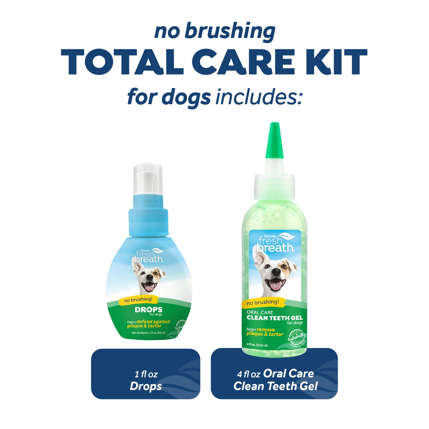 TROPICLEAN FRESH BREATH NO-BRUSHING TOTAL CARE KIT FOR DOGS