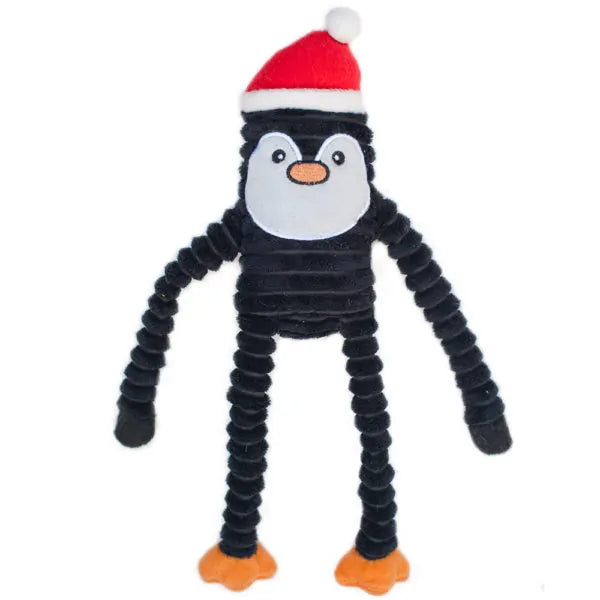 ZIPPY PAWS HOLIDAY CRINKLE DOG TOY - PENGUIN SMALL